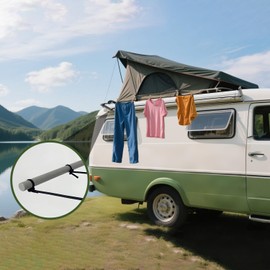 Camping Washing Line Piping Rail for VW California T5/T6/T6.1 (Beach/Ocean/Coast) - 5 m, Portable Washing Line Kder Rail Ideal for Camping and Motorhome Travel