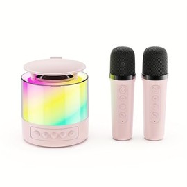 Kids Karaoke Machine with Microphone – Bluetooth Portable Music Player with Changing Lights, Voice Effects & Rechargeable Battery – Fun Gift for Girls & Boys Ages 3-10