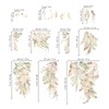decalmile Large Boho Hanging Leaves Wall Decals Palm Leaf Plants