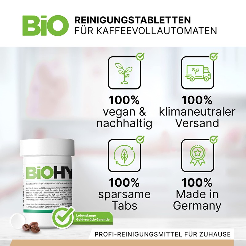 BiOHY Cleaning Tablets for Fully Automatic Coffee Machines (40 Tabs)