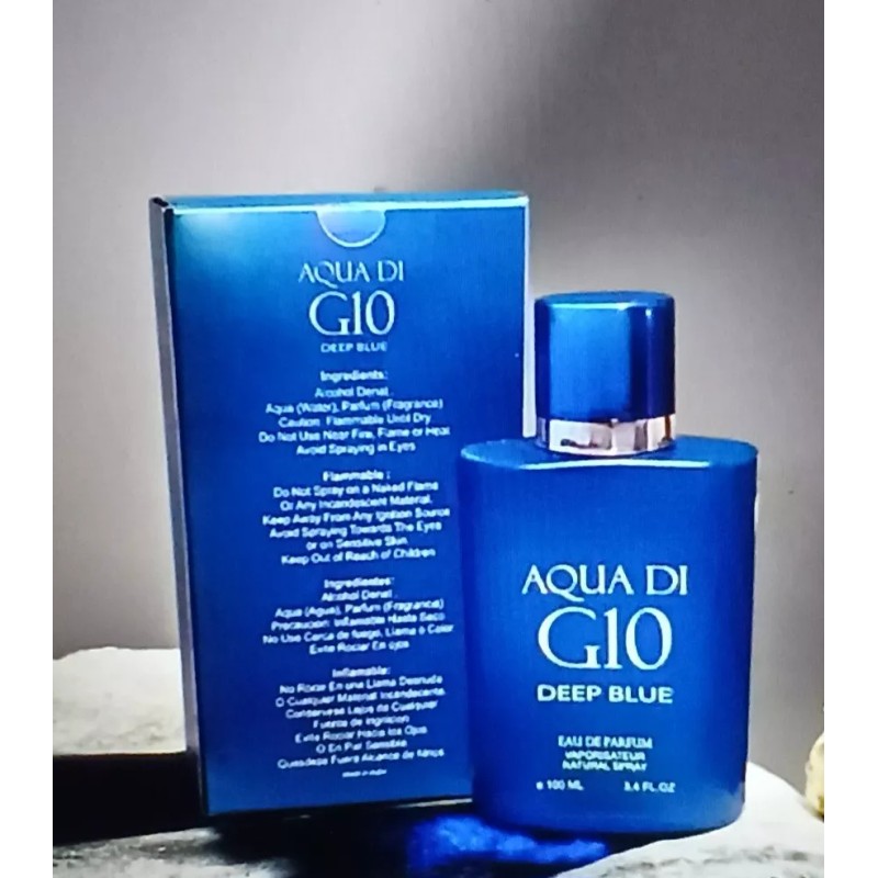 FRAGRANCE COUTURE Aqua DI G10 Deep Blue for men 3.4