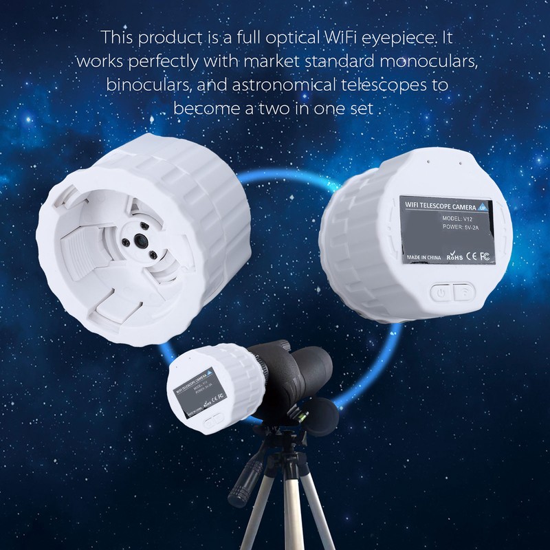WiFi Wireless Digital Eyepiece 4MP 2K Video Recording Built in