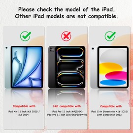 bersem bersem 2-Pack Paperfeel Screen Protector for iPad A16 11th/10th Generation (11/10.9 Inch, 2025/2022) & iPad Air 11 Inch M3 2025/M2 2024, Matte PET Film, Anti-Glare, Case Friendly, EZ Kit