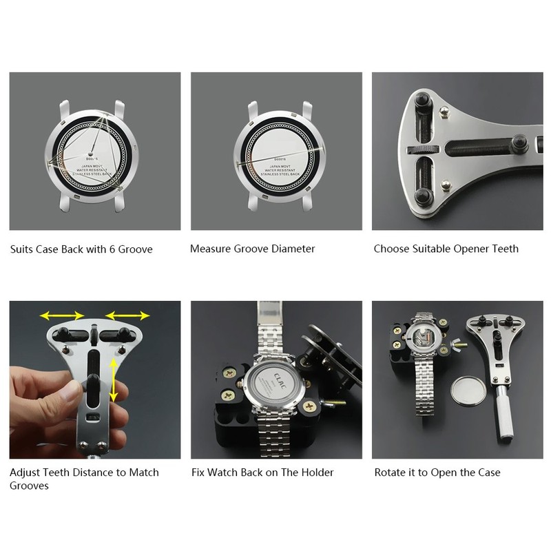 Professional Watch Repair Tool Kit, Geepro Portable Watchmaker Watch Case