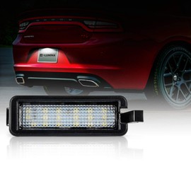 D-Lumina - Lámpara LED para placa de matrícula compatible con Dodge Charger Challenger Chrysler 300 Pacifica y Brújula 2015-2023, alimentado por 18-SMD Xenon blanco LED 6500K, 1 pieza