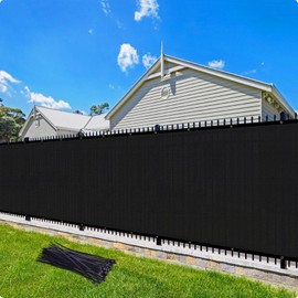 Artpuch 8'X2' Custom Fence Privacy Screen Black Commercial Premeable Shade Cover with Grommets Residential Heavy Duty Fencing, for Chain Link Fence, Patio, Pool, Balcony (We Make Customized)