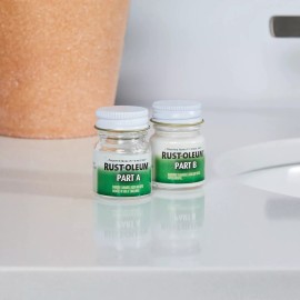 Rust-Oleum Tub & Tile Paint 244166 Specialty Kit Touch Up White 2 Piece Set