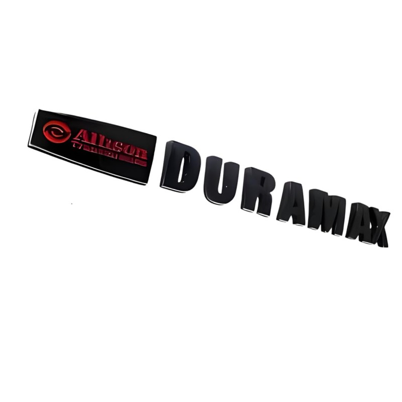 Duramax Badge Emblems 2-Piece in Black with Red for 2007-2020