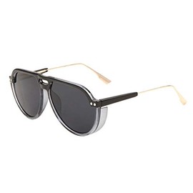 Cobra Mono Classic Outdoorsman Aviator Sunglasses (Black, Grey & Rose Gold Frame, Black)