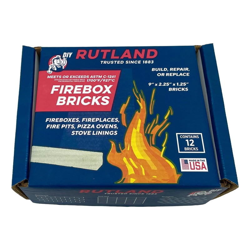 Rutland Soap Split Fire Bricks, Soap-Sized Firebricks for Fireplace Decoration,