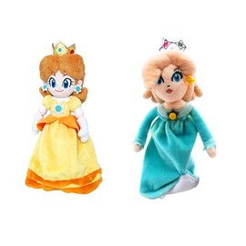 HUAWELL Super Marry All Star Collection Princes Peach Plush Toy Princes Rosalina & Dasy Stuffed Plush 8" (Princes Rosalina & Dasy)