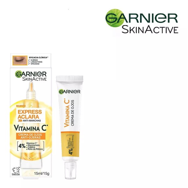 Crema para ojos Garnier Skin Active express aclara vitamina C