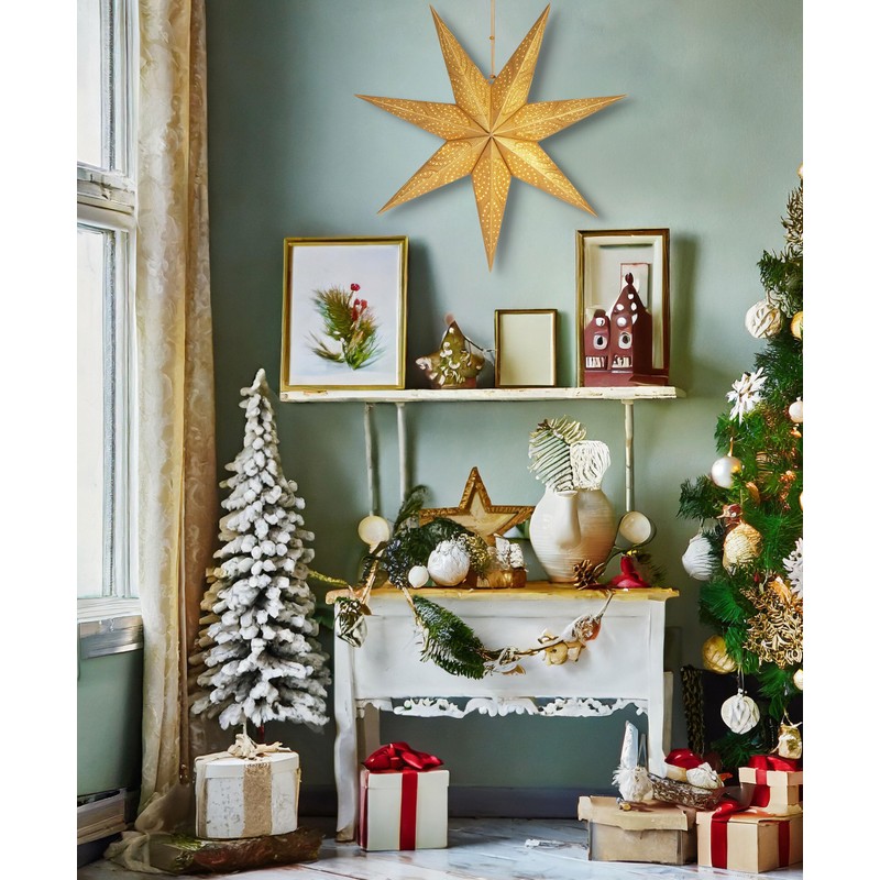 Brubaker 60 cm Paper Christmas Star for Hanging - Window