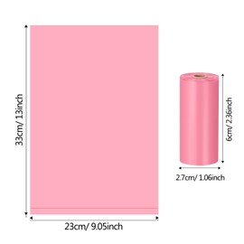 Lifegogo 1140 Counts 57 Rolls Unscented Doggy Poop Bags, Leak-Proof, Easy Tear-Off, Pink (13 x 9 Inches)