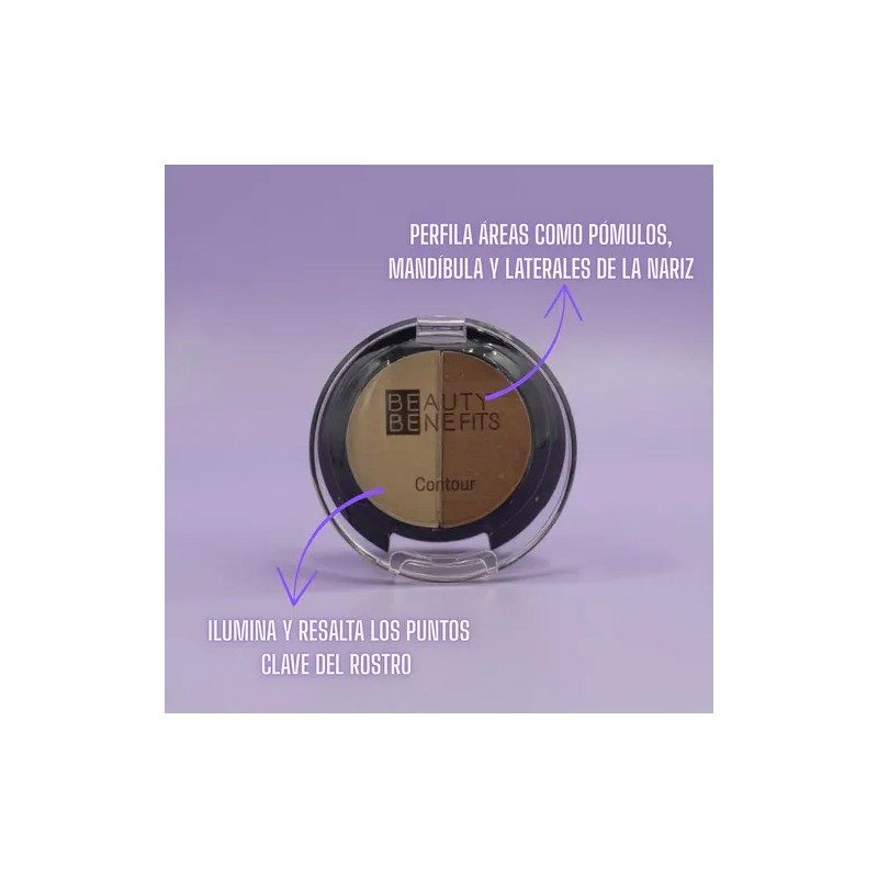 Polvo Compacto Duo Color Base De Maquillaje Beauty Benefits