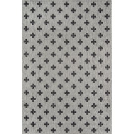 Novogratz Villa Collection Umbria Indoor/Outdoor Area Rug, 3'11" x 5'7", Grey