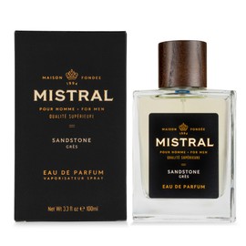 Mistral Men’s Cologne – Sandstone Eau de Parfum | Earthy & Spicy Masculine Scent with Lemon, Patchouli & Orange Blossom | Cruelty-Free & Long-Lasting Perfume for Men, Made in France - 3.4 Oz