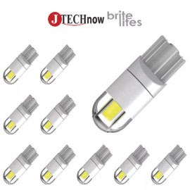 britelites Jtech 10x T10 194 168 2825 W5W 2 SMD 3030 LED Car Super Bright White Light Bulb