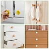 MengH-SHOP Cabinet Knob Wooden Knobs 35mm Round Door Knobs Unpainted