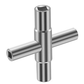 XURJUMI Square Key, 4-Way Inner Dimensions 6.5 mm / 7 mm / 8 mm / 9 mm Bleed Key Utilities Key Control Cabinet Key for Electric Box Gas Water Electricity Meter Box Cabinet