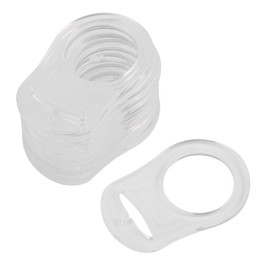 Pomya Adaptador de Clips de Chupete, 10 Piezas Multi Silicona Transparente Baby Dummy Buttons Style Adaptador de Clip de Soporte de Chupete no tóxico para Anillos(lucidez)