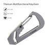 MecArmy EH3 Titanium/Copper Anti-Lost EDC Keychain Carabiner, Multitool Ultralight Carabiner
