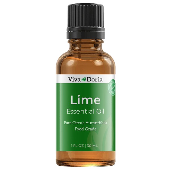 Viva Doria 100% Pure Lime Essential Oil, Undiluted, Food Grade,