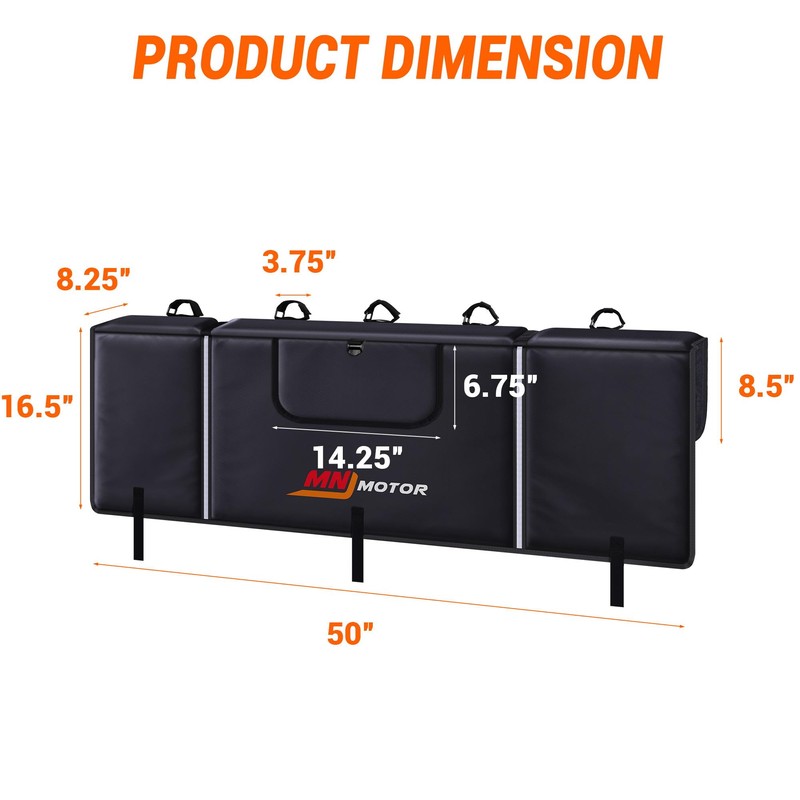 MNJ MOTOR Tailgate Bike Pad, Pickup Truck Tailgate Pad Carry