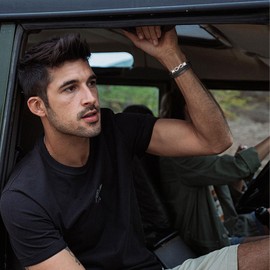 VNOX Men's Leather Bracelet Black Gift for Him Boyfriend Men Bracelets Braided Infinity Genuine Leather Bracelet Fashion Jewellery for Dad Son I Love You Jewellery Gift, Leather