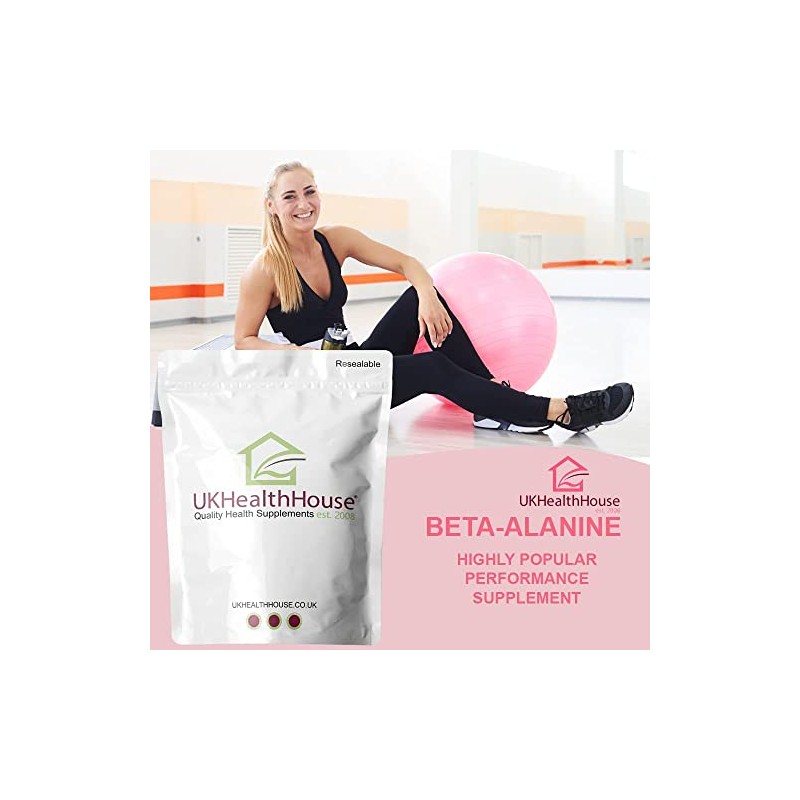 UKHealthHouse Beta Alanine 500mg - 360 Capsules Pre Workout Stamina