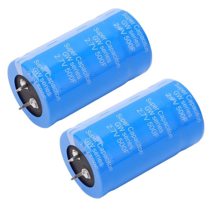2 Pcs Automobile Car Farad Capacitor 2.7V 500F Energy Saving