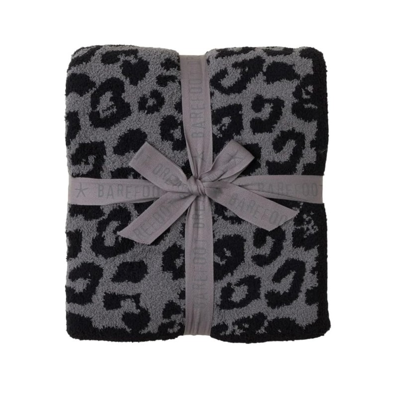 Barefoot Dreams CozyChic® Barefoot in The Wild® Throw- Charcoal/Black