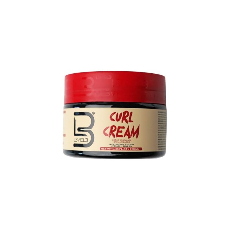 Crema hidratante para rizos de nivel 3, con aceite de