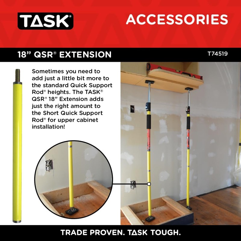 Task Tools T74519 QSR Extension for Quick Support Rods, 18"