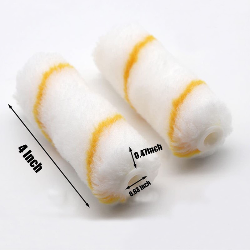 100 Pieces 4 Inch Paint Roller Covers Small Roller Nap