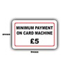 2-Pack Minimum Payment on Card Machine £5 Vinyl Stickers -