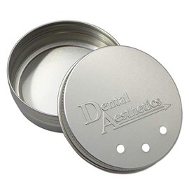 1 x Metal Retainer Case ~ Black or Silver Box for Gumshields & Dental Aligners (Silver)