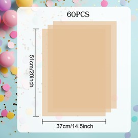 Morcheiong 60 Sheets Kraft Tissue Paper Brown Wrapping Paper Art Gift Wrapping Tissue Paper Bulk Gift Wrapping for DIY Art Craft Floral Birthday Wedding Party Festival(20 x 14.5 inches /50 x 37cm)