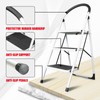 BIG RED 3 Step Ladder: Ergonomic Folding Stool with Anti-Slip