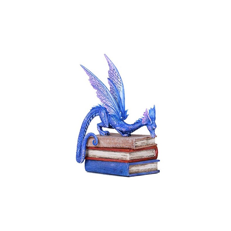 Pacific Giftware Amy Dragon Statue with 3 Books and Dragons