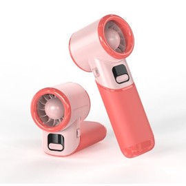 AMACOOL Portable Handheld Turbo Fan, 5 Speed Foldable Hand Fan, 20H Cooling Time, Battery Operated Mini Pocket Cooling Fan for Travel, Outdoor Activities, Gifts for Women