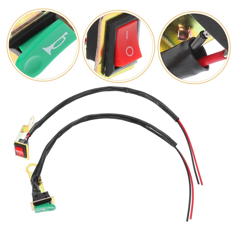 Mikinona 2Pcs Motorcycle Headlight Control Switch Horn Turn Off Switches