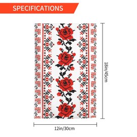 12x18in Garden Flag Ukrainian Embroidery Style Rose Double Sided Christmas Garden Flag Outdoor Decorative Flags For Winter Outdoor Garden Yard Lawn Christmas Easter Decoration