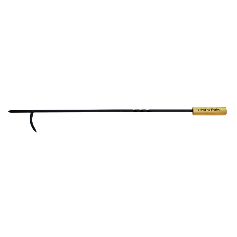 The Cottage Place Large Steel Fire Pit Poker with Wood