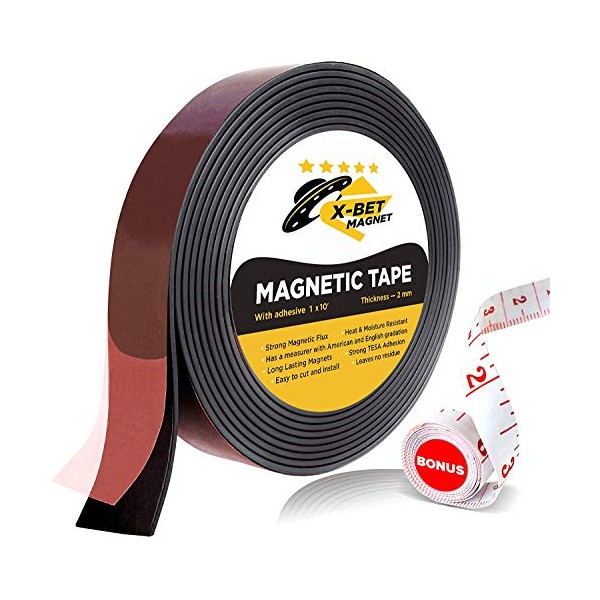 Flexible Magnetic Tape - 1 Inch x 10 Feet Magnetic