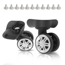JIUKONG Replacement Luggage Wheels - 2 Pack Plastic Luggage Wheels, Trunk Wheels, Universal Wheel Replacement Luggage Suitcase Wheels for Luggage Suitcase Trolley, Mute Double Row Wheels