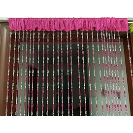 ZiDeTang Acrylic Beaded Door Curtain Décor Tassel Room Divider Curtain (Rose, 100cm by 195cm)