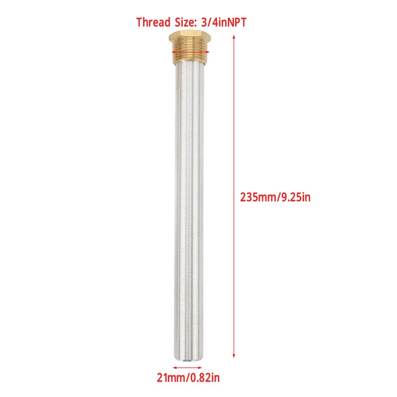 RV Water Heater Anode Rod Brass Cap 3/4in NPT Thread