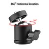1pc Mini Swivel Ball Head Tripod Head 360 Degree Rotating