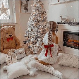 YWINETO Women's Thigh High Socks Over the Knee Cable Knit Boot Socks Fashion Long Warm Fashion Leg Warmers Winter Over Knee High Long Leg Stockings Boot Leg Warmers Thermal Cotton Socks